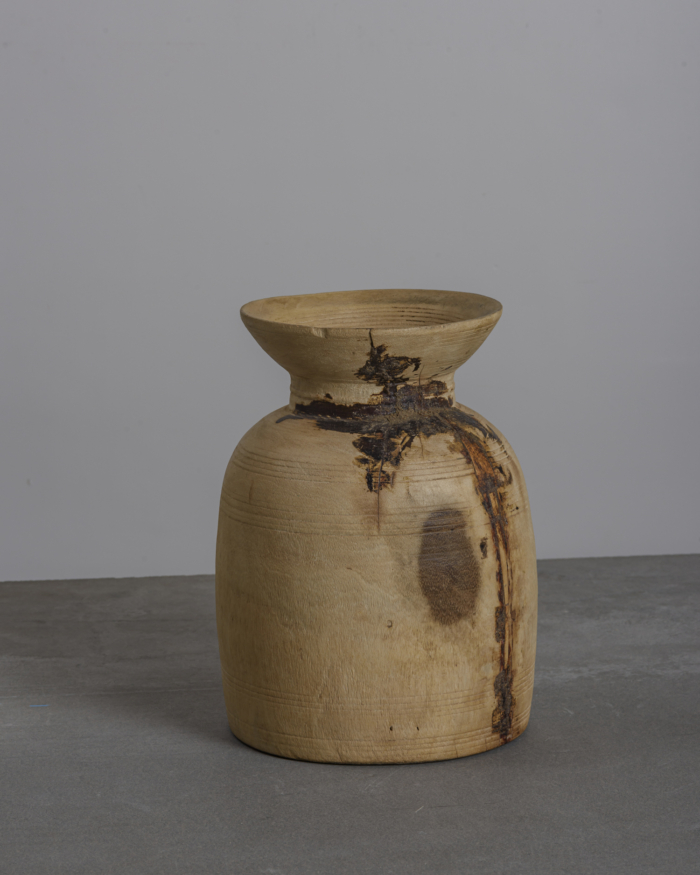Marked Wooden Vase